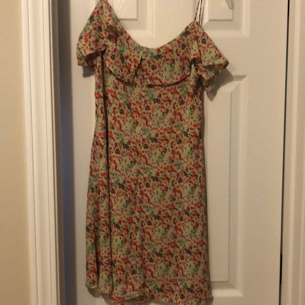 Cute summer dress with a cold shoulder